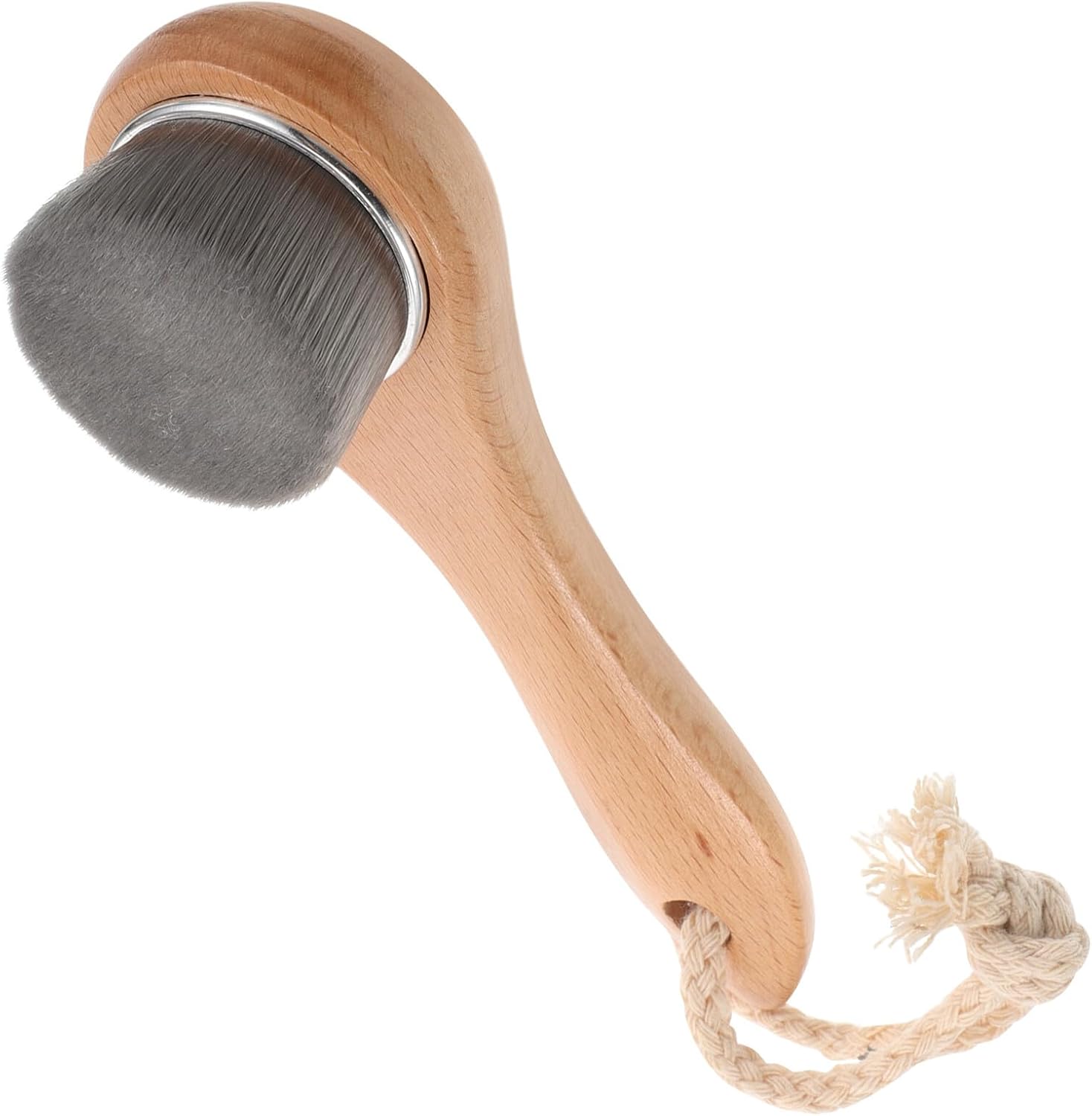 jojofuny Soft Bristle Facial Cleansing Brush with Handle for Deep Pore Exfoliation and Gentle Massage Manual Face Scrubber for Blackhead Removal and Skin Care Suitable for Women and Daily