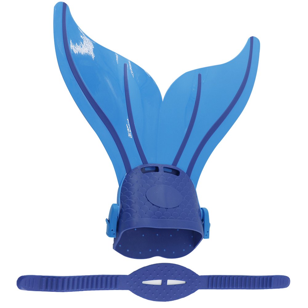 THCABP Monofin Mermaid Tails for Swimming Adjust Diving Mermaid Fins Foot Flipper Training Mono-Fin Tail PP Caudal for Girl Boy with Waterproof Silica Gel Earplugs Nose Clip Included