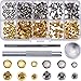 Produktbild 120 Set Leder Nieten Einzel Kappe Nieten Tubular Metall Bolzen mit Befestigungswerkzeug Kit für Leder Handwerk Reparieren Dekoration, 3 Größen