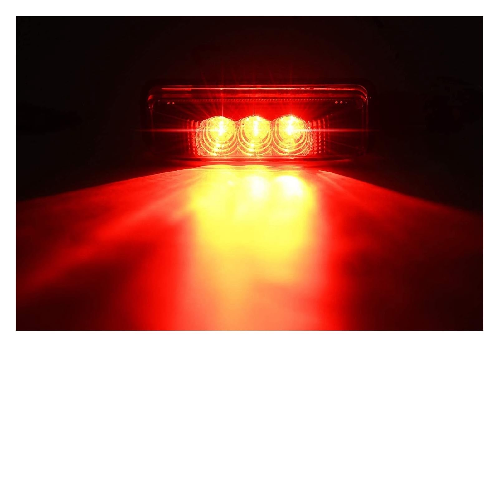 Señal de Giro del Espejo 2 Uds 24V 3,9 Pulgadas 3 LED Camión Remolque Luz Roja Delantera Trasera LED Marcador Lateral Luces Indicador De Liquidación Lámpara Impermeable