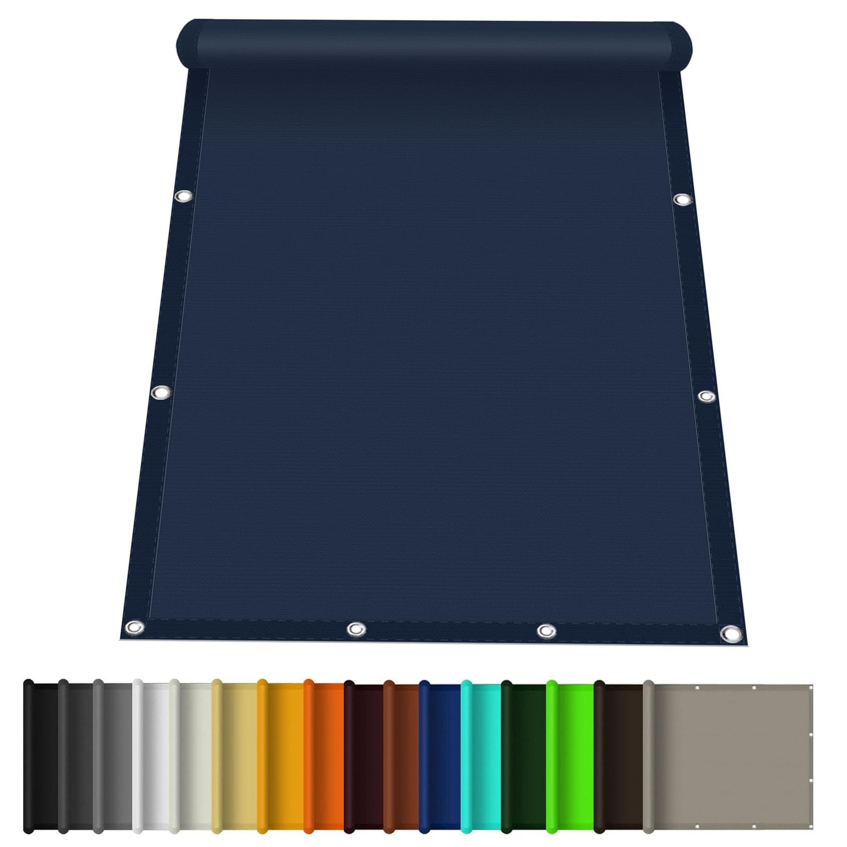 Voile d'ombrage bleu foncé haut de gamme bâche résistante auvent pour patio