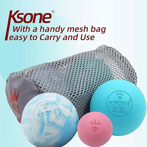 Miniatura 6 de KSONE Bolas de lacrosse de masaje, bolas de masaje para liberación miofacial y terapia de punto de activación, juego de 2 bolas de masaje de