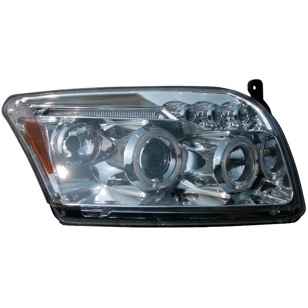 AutoStyle Set Headlights compatible with Dodge Caliber 2006- - Chrome - incl. Halos