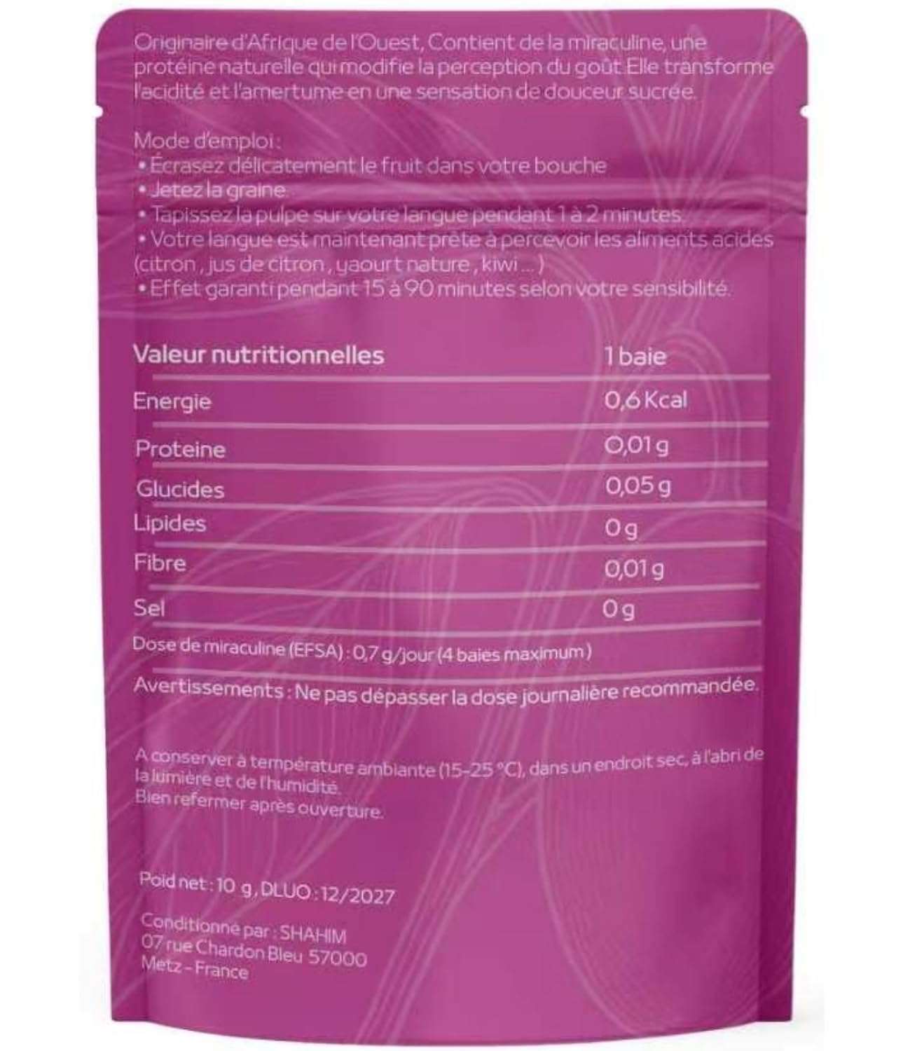 20 baies effet sucrant déshydratées-Goût sucré sans sucre-100% naturel & vegan – Alternative idéale pour diabétiques,sportifs & régimes faibles en sucre-Savoure enfin ton yaourt nature, citron…