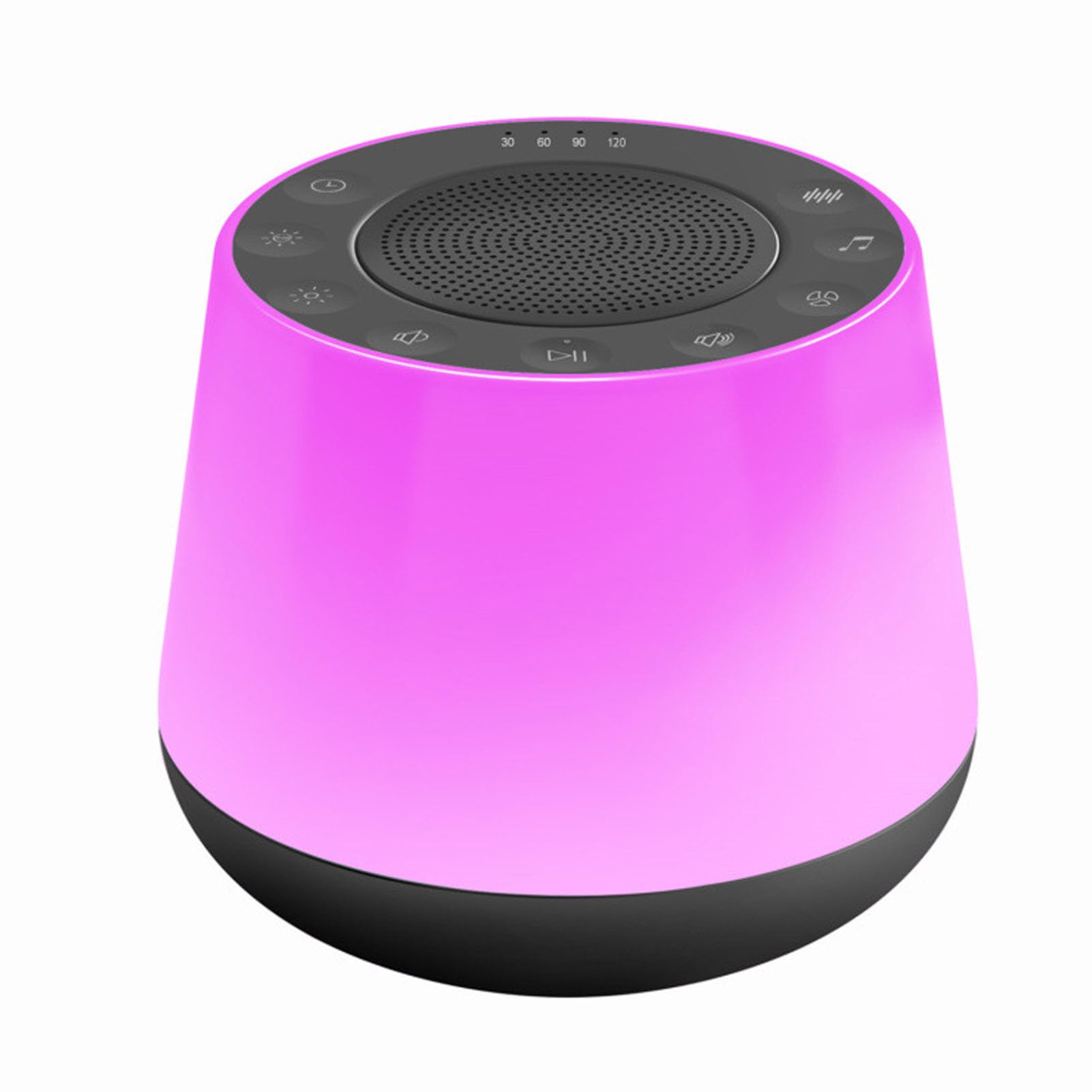 Fockety White Noise Machine, 32 Beruhigende Geräusche, Tragbare Schlafsoundmaschine mit Einstellbarer Lautstärke, Farbe, Nachtlicht, Timer, Speicherfunktion, Soundmaschine für (GRAY)