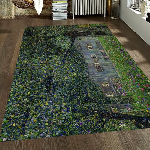 Tapis Antidérapant Lavable Gustav Klimt Vert 140x200 - 2
