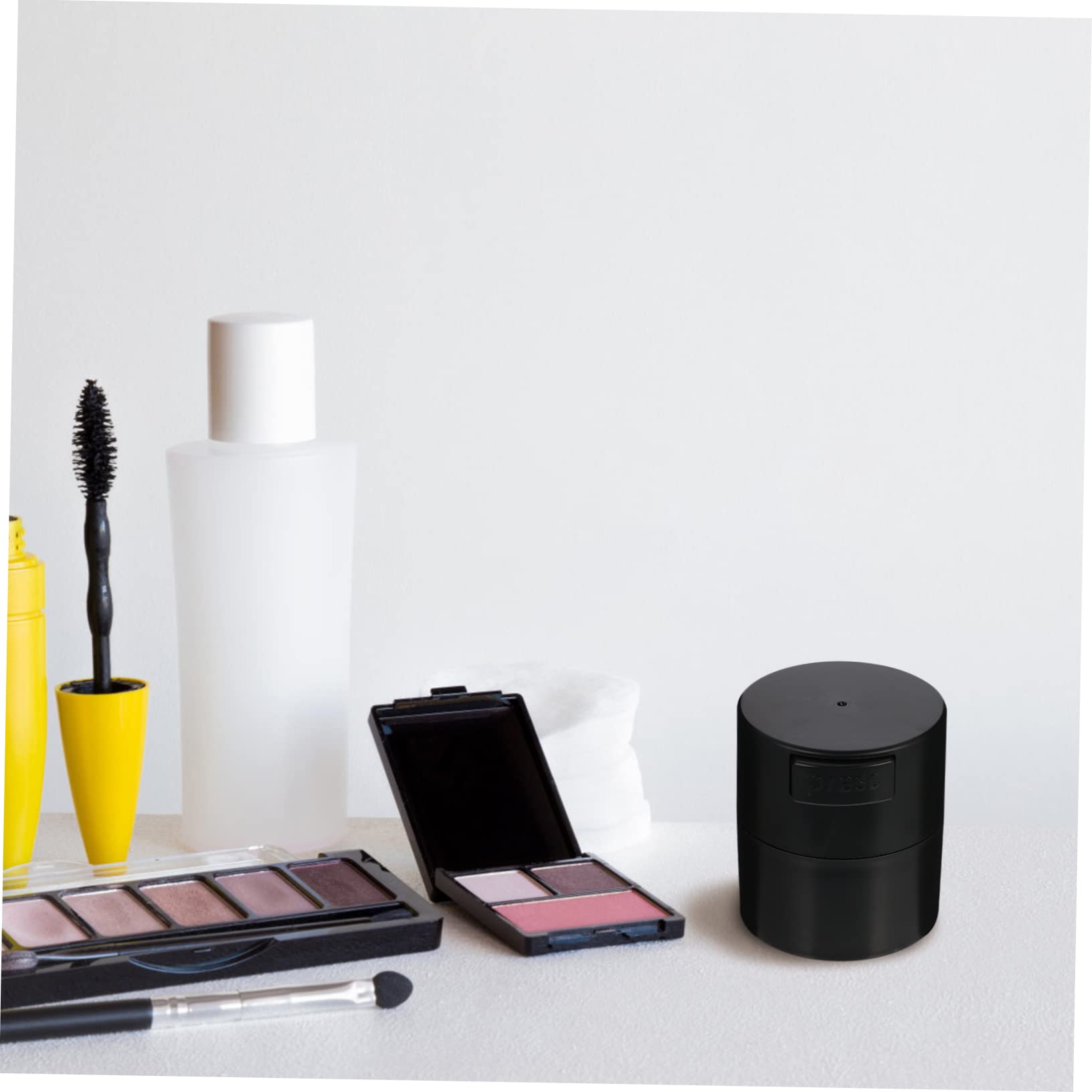 Beatifufu Eyelash Glue Storage Jar Set 2 Sealed Containers Press Type Design Large Capacity for Your Glues