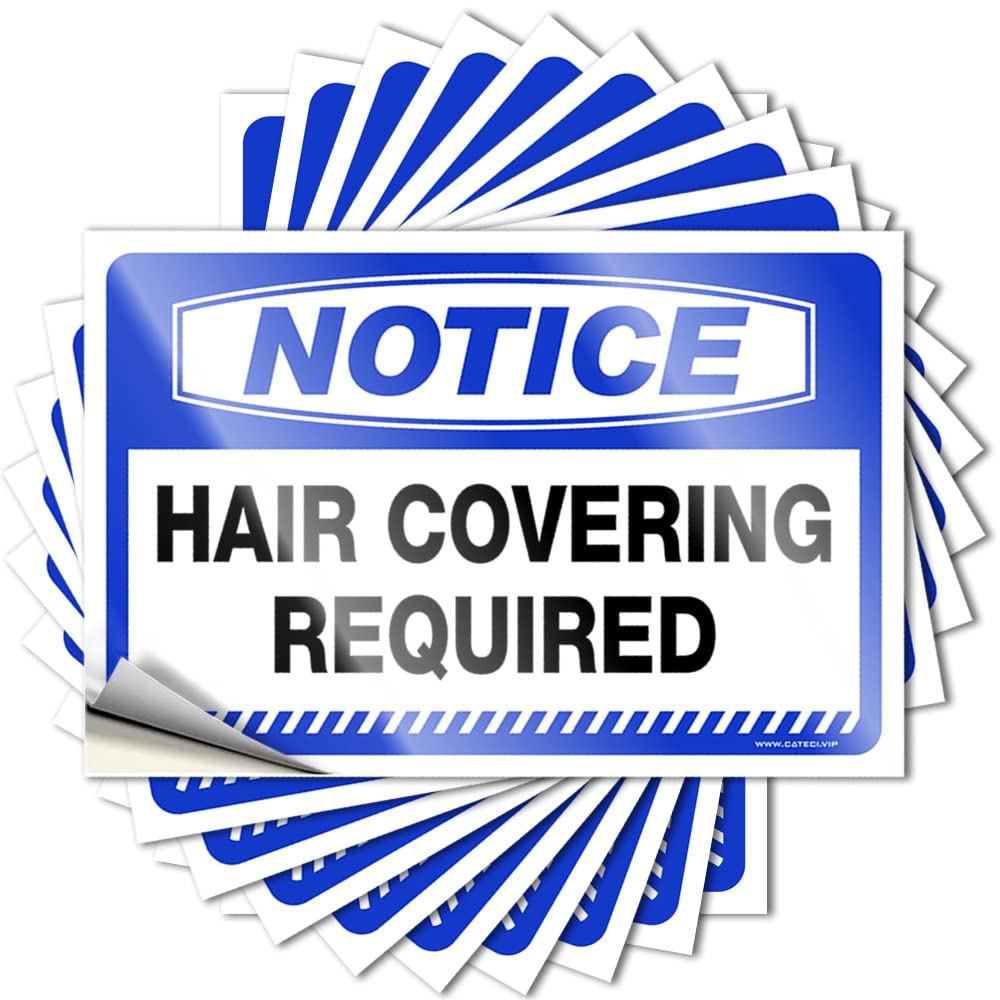 Notice Hair Covering Required Cozy Decals | Spring Waterproof Vinyl Laptop Adulting Removable Decal Peel Stick(8X12CM)