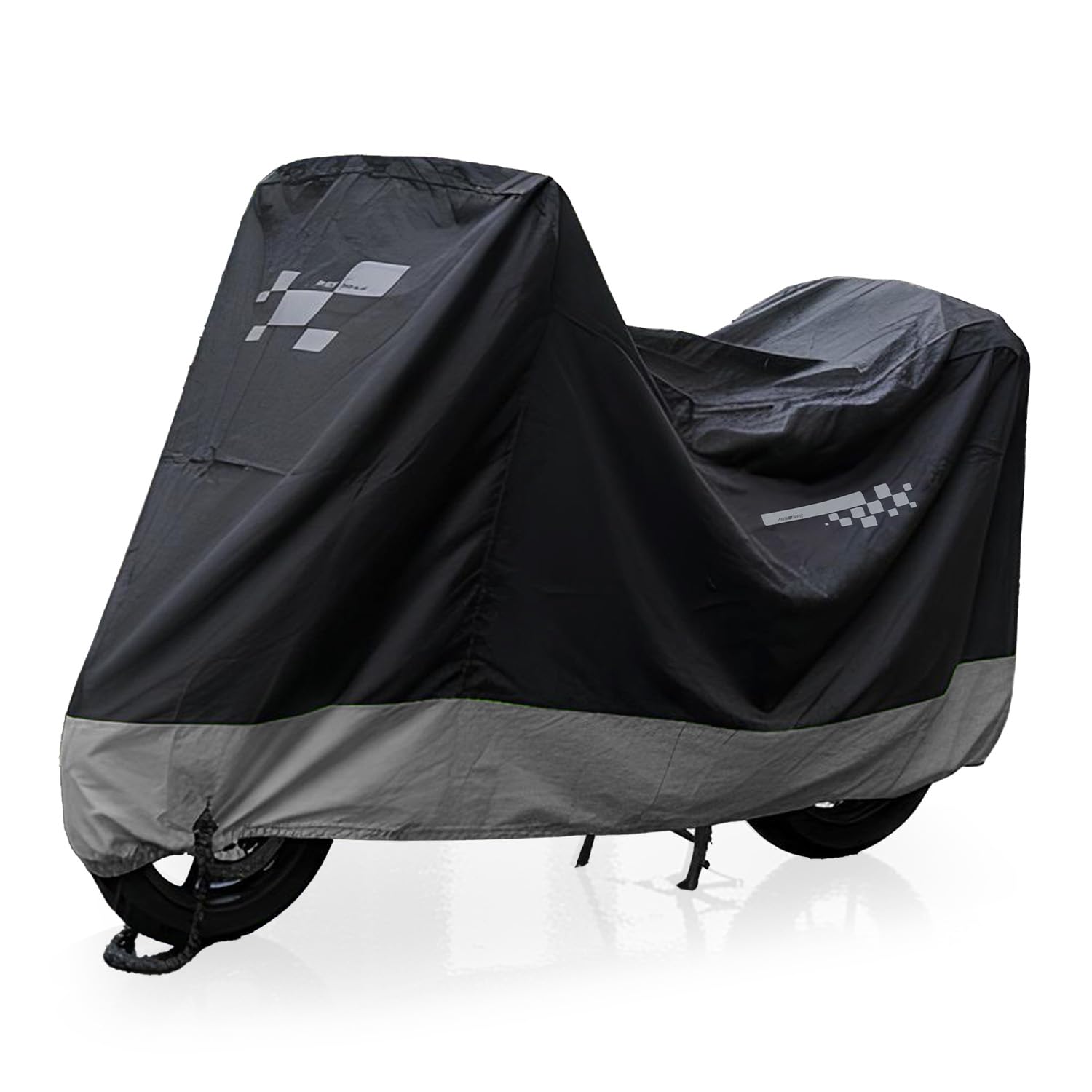 PERLETTI Telo Coprimoto Impermeabile Esterno Interno - Copertura Moto Scooter Universale Inserti Catarifrangenti - Protezione Raggi UV Pioggia Ghiaccio Polvere Fibbia Antivento (240x105x125cm)
