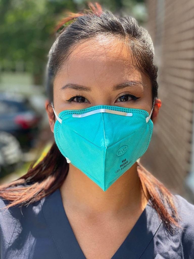 BYD Green Particulate Respirator Model DE2322 (Approval Number TC-84A-9315) 100 Pack (5-Box) w. Individually Wrapped,Breathable Disposable Foldable Safety Mask w. Head Strap & Nose Wire for Tight Fit