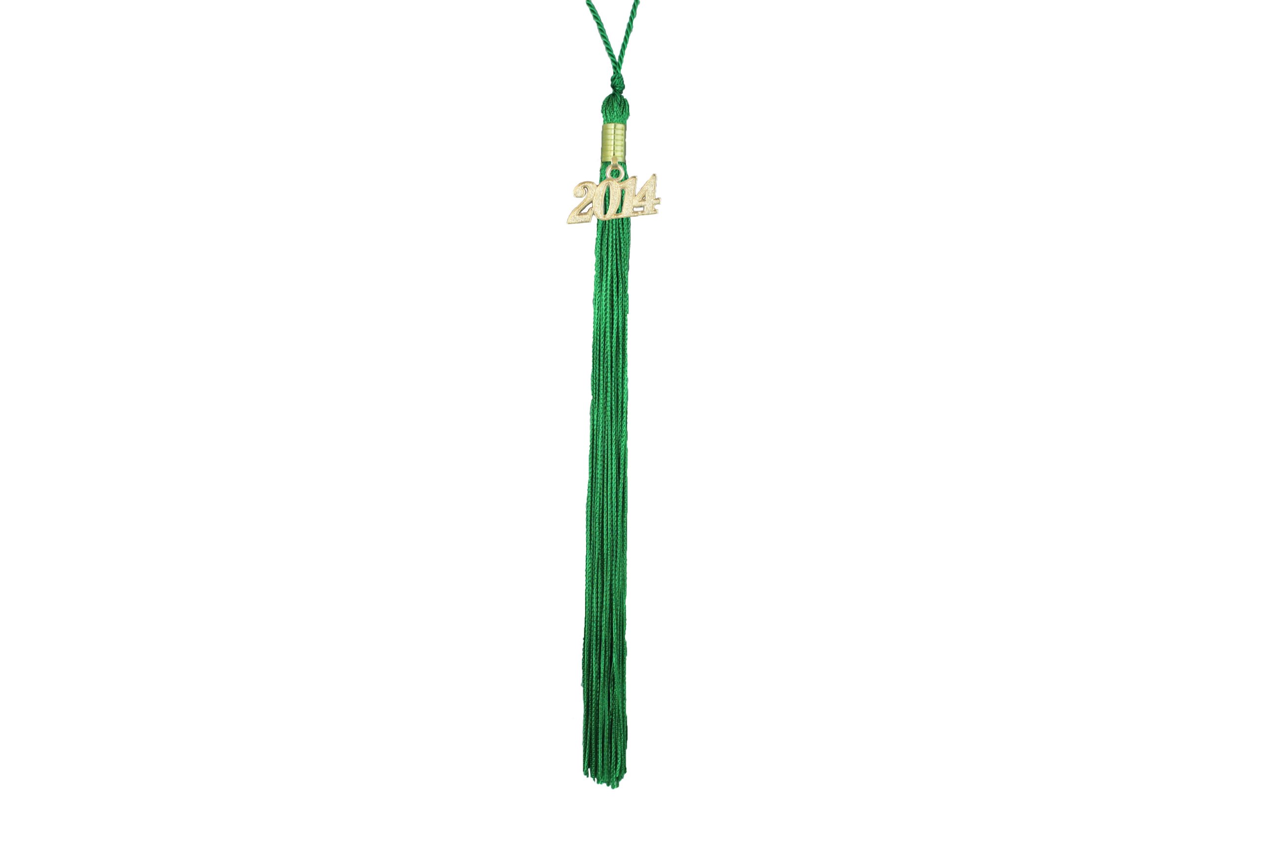 Graduation Tassel with 2000 Year Charm (Kelly Green)