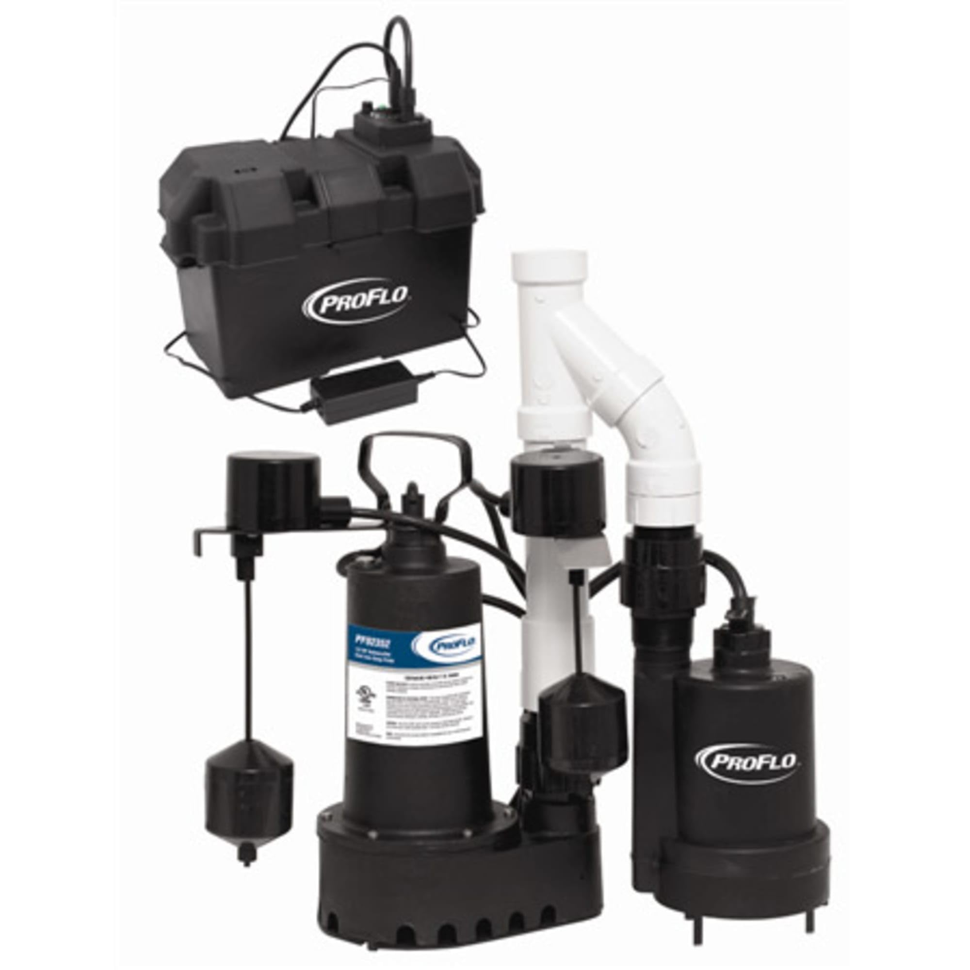 PROFLO PF92952 1/3 HP Sump Pump System with Back Up - N/A