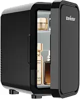 Enventor Mini geladeira, geladeira compacta para cuidados com a pele de 6L/8 latas CA + CC, geladeira pequena para quarto, cuidados com a pele, maquiagem, cosméticos, carro, escritório (preto)