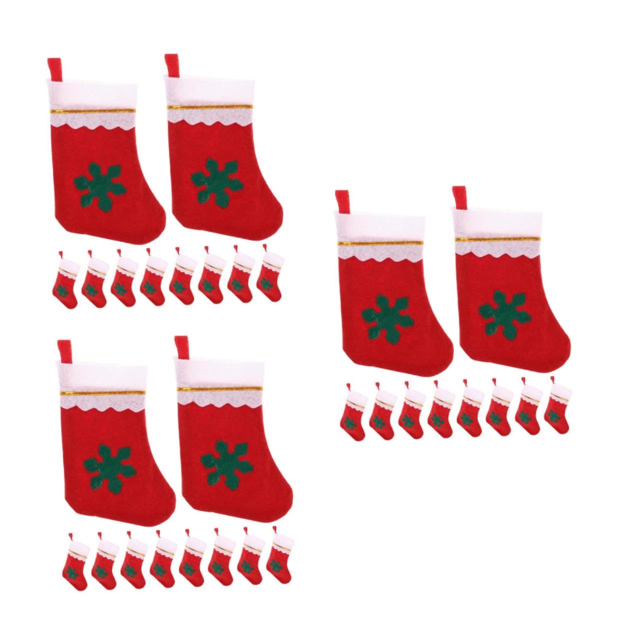 Ciieeo 3 Sätze Weihnachtsstrumpf Goodie Bag Abgestuft Plüsch Weihnachtsstrümpfe Strümpfe Weihnachten Büro Dekoration Office Decoration Weihnachtsanhänger Socken- Stoff Stück * 3