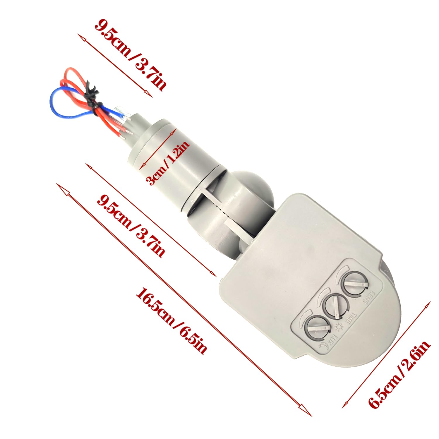 Détecteur de mouvement PIR, remplacement du détecteur de mouvement, AC 110-220 V, étanche pour extérieur, capteur de corps humain pour lumière LED, interrupteur automatique du crépuscule à