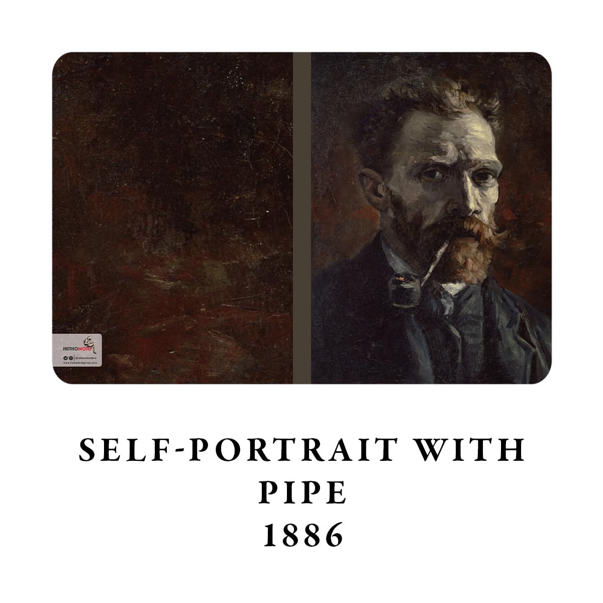 Retronote Van Gogh 4'lü Defter Seti 4, Self-portrait Series I, Çizgisiz, 64 Sayfa, 14x21cm