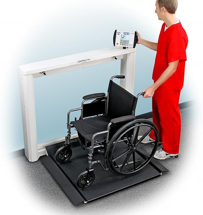 Amazon.com: Detecto 7550 Digital Stationary Wheelchair Scale - 1000lb ...