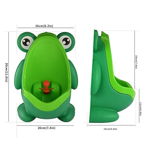 Miniatura 2 de Lindo orinal de entrenamiento para ir al baño de niños con divertido objetivo de apuntar, verde negruzco