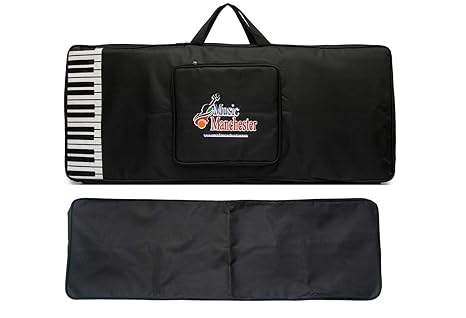 Music Manchester Keyboard Bag/Case/Cover For Casio CT-X 870 IN/CT-X 9000 IN Heavy Duty Padded Light Weight Gig Bag With Front Pocket With Free Dust Cover - Black