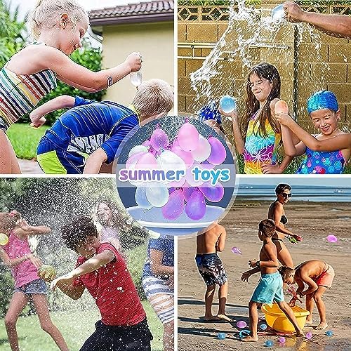 Water Balloons Quick Fill Easy Quick Fill Balloons Splash Fun Balloons Set Party Games Quick Fill Balloons for Outdoor Summer Funs - 5