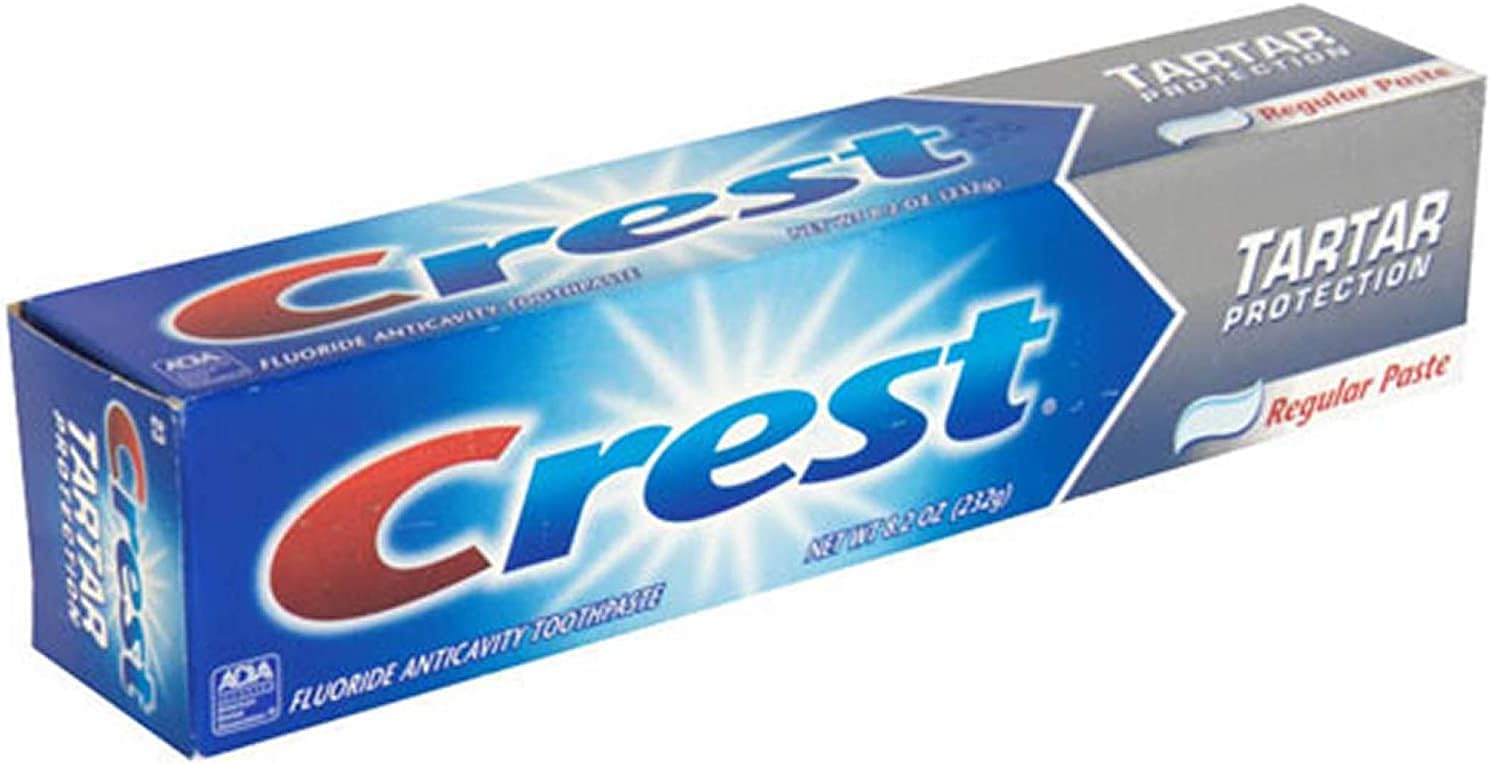 Crest Tartar Protection Whitening Cool Mint Paste Anticavity Toothpaste 8.2 Ounce Tube (Pack of 4)