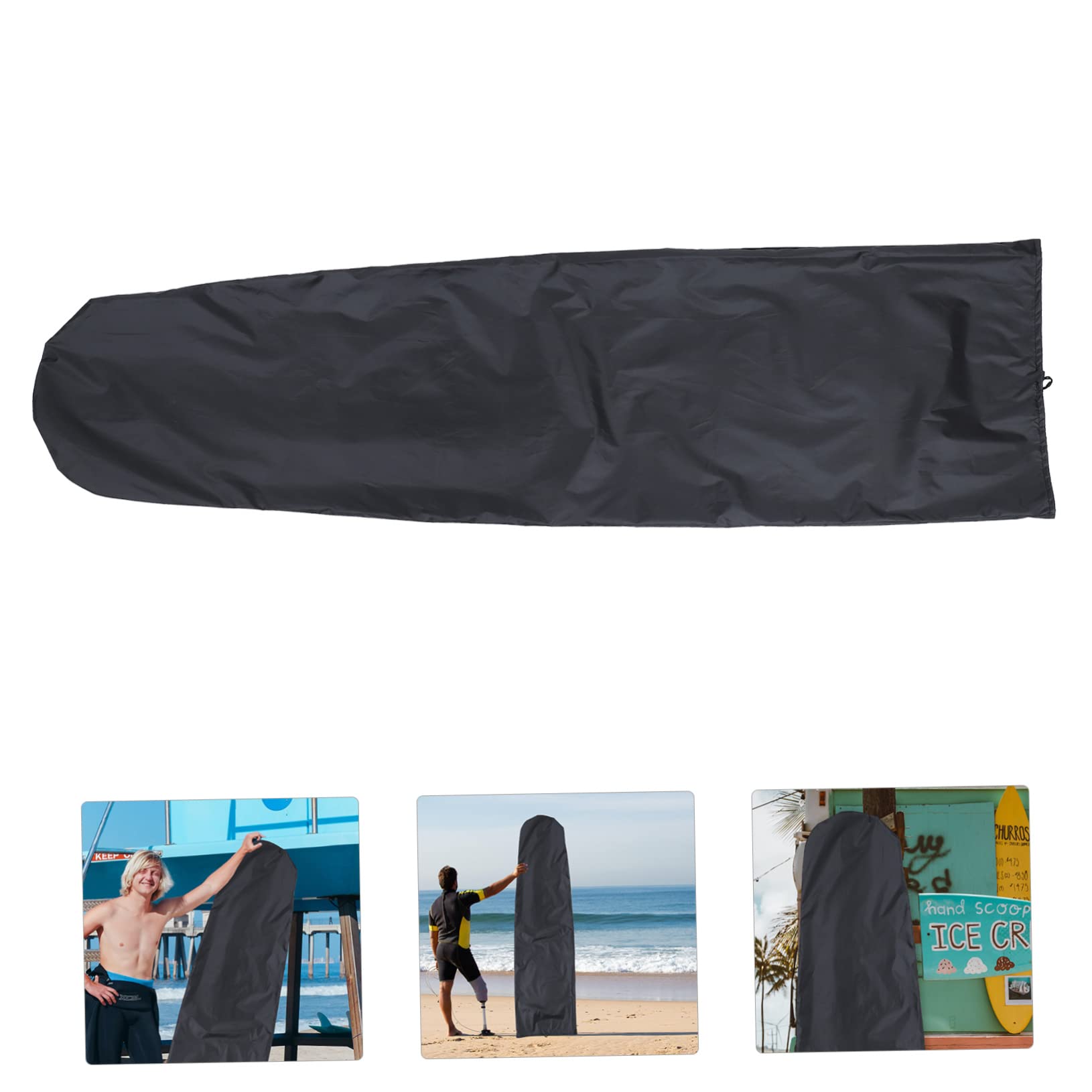 GOOHOCHY Portable Surfboard Cover Waterproof Bag for Board Storage Snowboard Cover Oxford Fabric Black