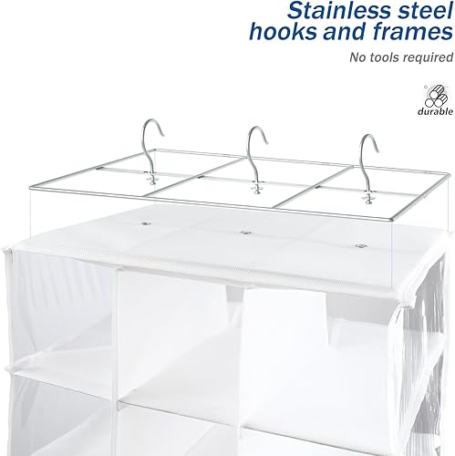 Miniatura 6 de coastal rose Organizador colgante de armario de zapatos, 30 secciones organizadores de armario colgantes y estantes de almacenamiento con 6