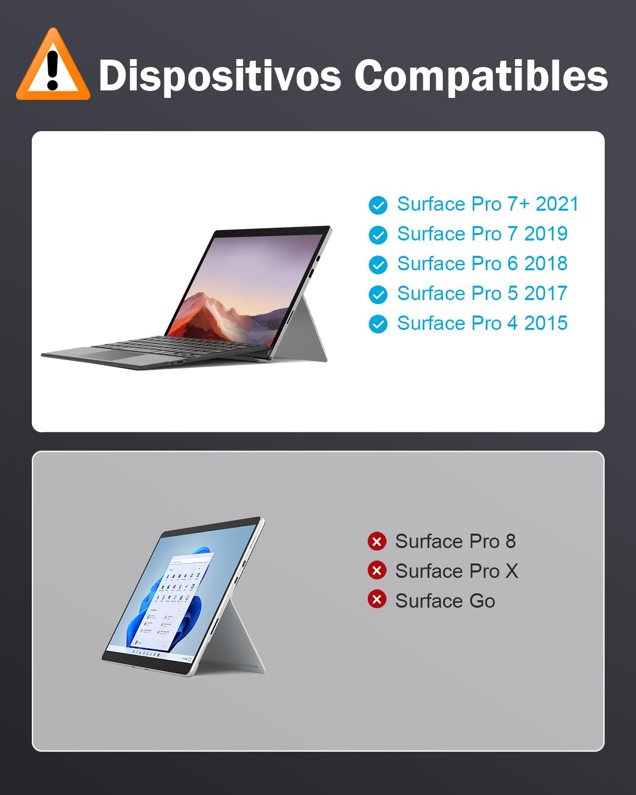 MoKo Keyboard Compatibility Surface PRO 7 Plus - Dettaglio