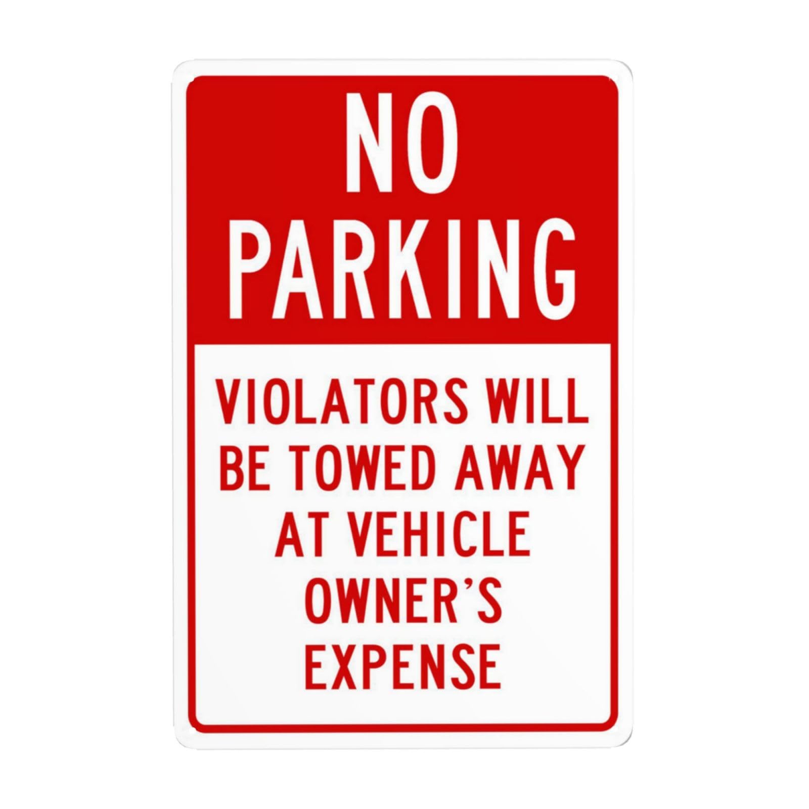 SMAZDFXX No Parking Violators Will Be Towed Away Metal Warning Signs, Cautions Security Tin Sign, Safety Posted Signs for Street Business Wall Decor 5.5"x8"