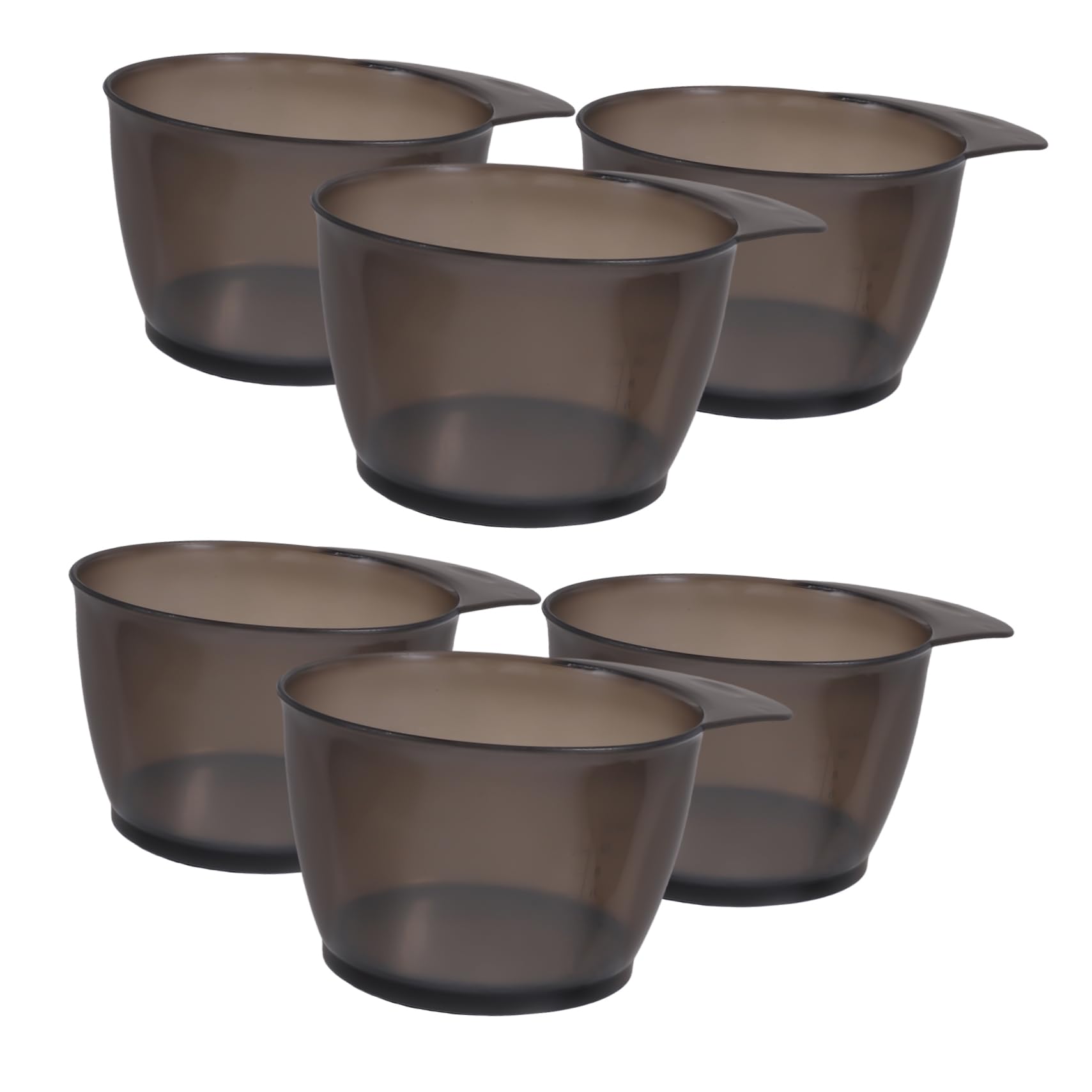 Didiseaon 6Pcs Hair Dye Bowl Plastic Color Mixing Bowls for Hair Coloring Stackable Hair Dye Tools for Home and Salon Use for Hair Dyeing and Tinting Applications