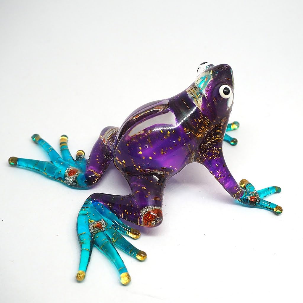 Amazon.com: ZOOCRAFT Glass Frog Figurine Miniature Hand Blown