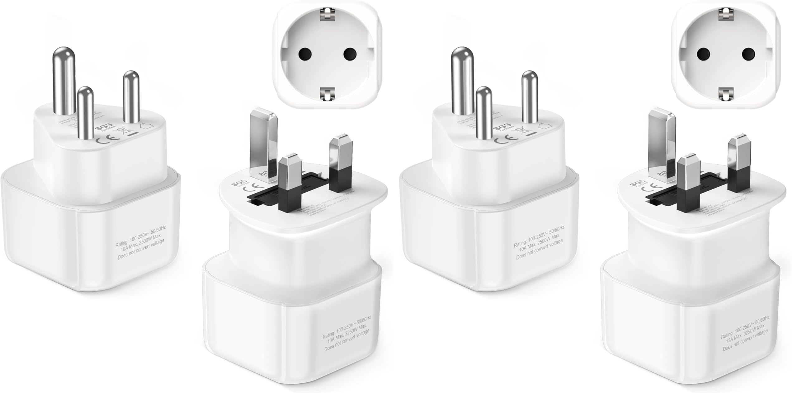 LENCENT Adaptateur de Voyage Prise Type D et Type G pour Maldives Sri Lanka Tanzanie Zanzibar Ghana Prise de Voyage (Lot de 2)