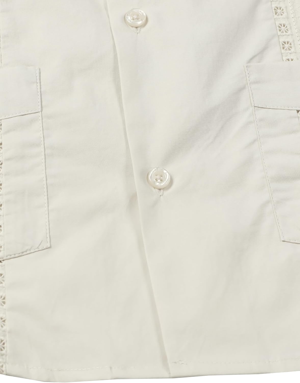 JOGAL Mens Guayabera Shirts Cuban Short Sleeve Casual Button Down Beach Shirt - Image 6