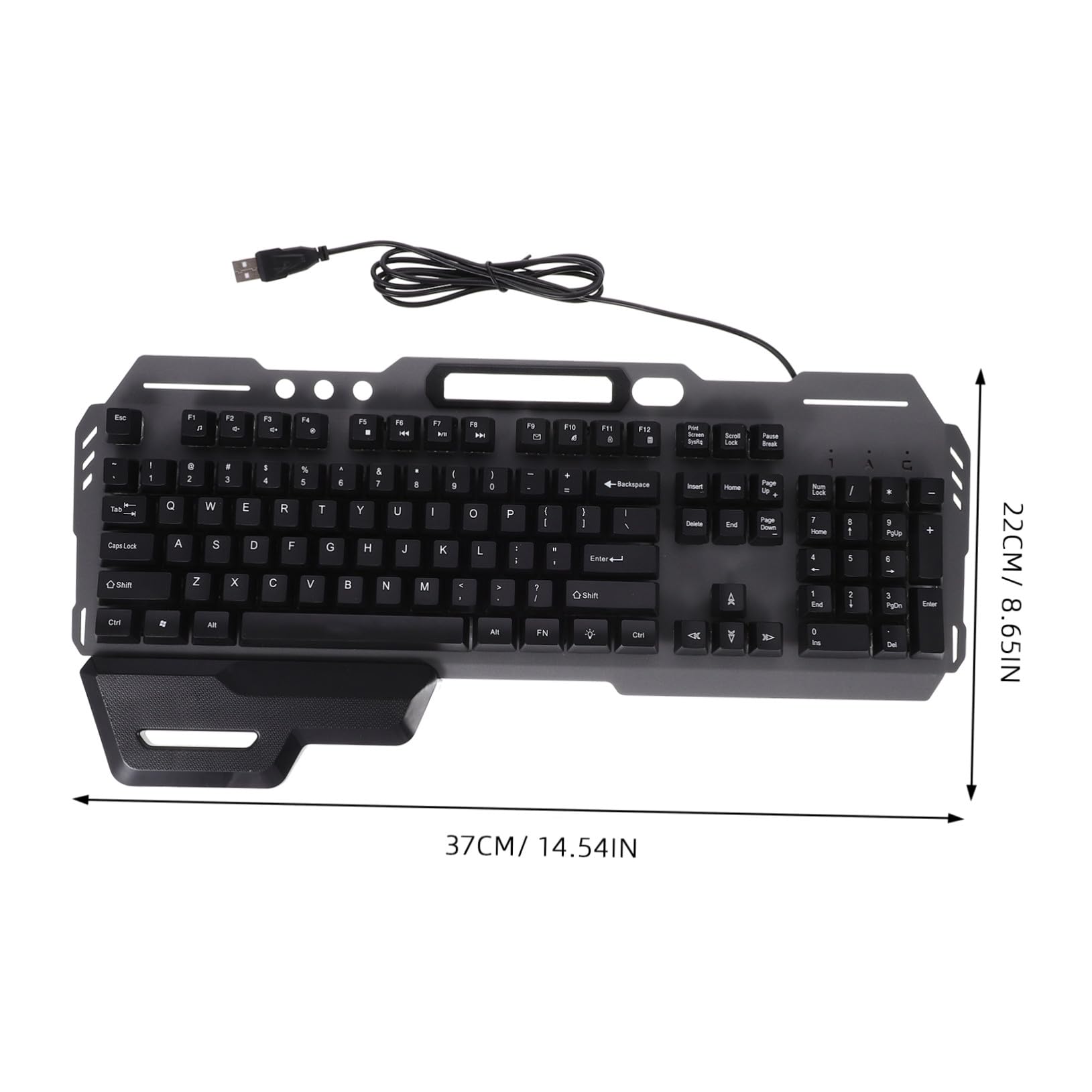 Clavier USB Filaire Rétroéclairé 104 Touches pour Bureau Et Gaming, Matériel De Jeu Informatique Pc, Usage Professionnel Et Maison, Robuste Et Pratique, Noir