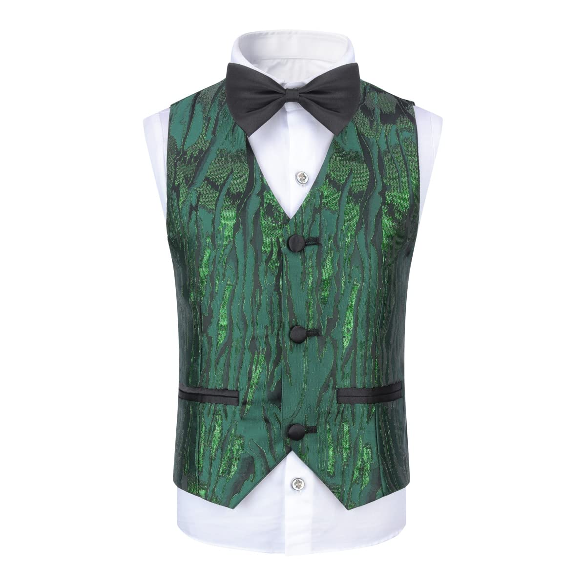 Sliktaa Jungen 3 Stück Anzüge EIN Knopf Anzüge Hochzeit Geburtstag Party Prom Performance Anzug Blazer Weste Hose Multicolour