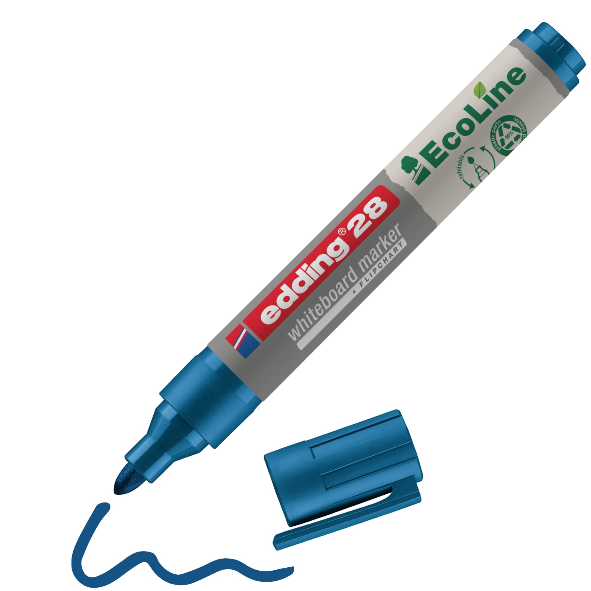 Edding 4-28003 EcoLine Bullet Tip Whiteboard Marker 28 Blue