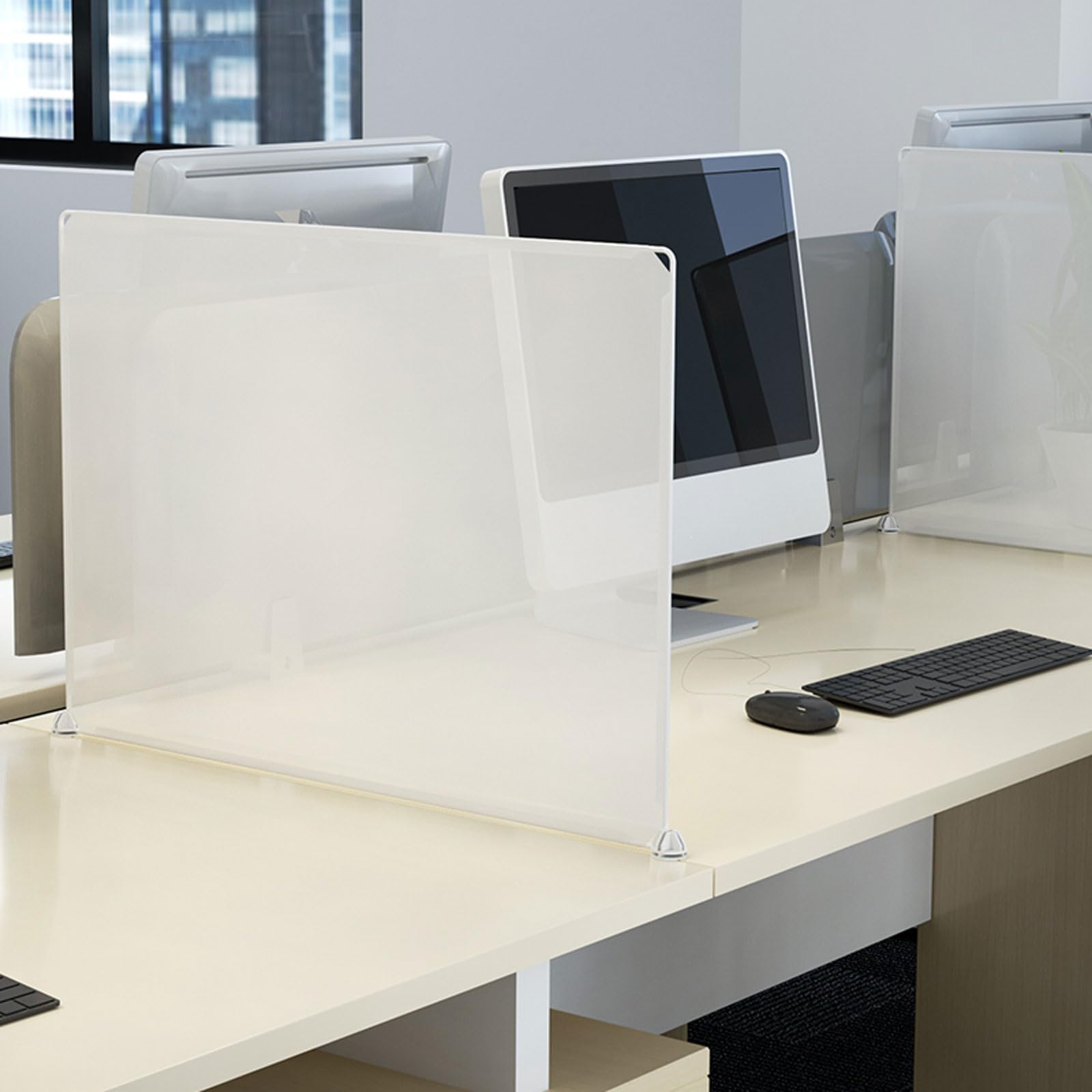 Cloison de bureau réduction du bruit avec écran anti-postillons pour le télétravail