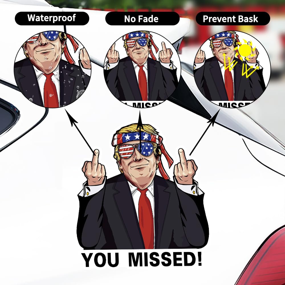 Adesivo Per Auto Trump 2024 – Decalcomania In Vinile Impermeabile Per Auto, SUV, Laptop, Parete