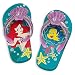 Disney Store Girls The Little Mermaid Flounder and Ariel Flip Flop Size 11/12 Green
