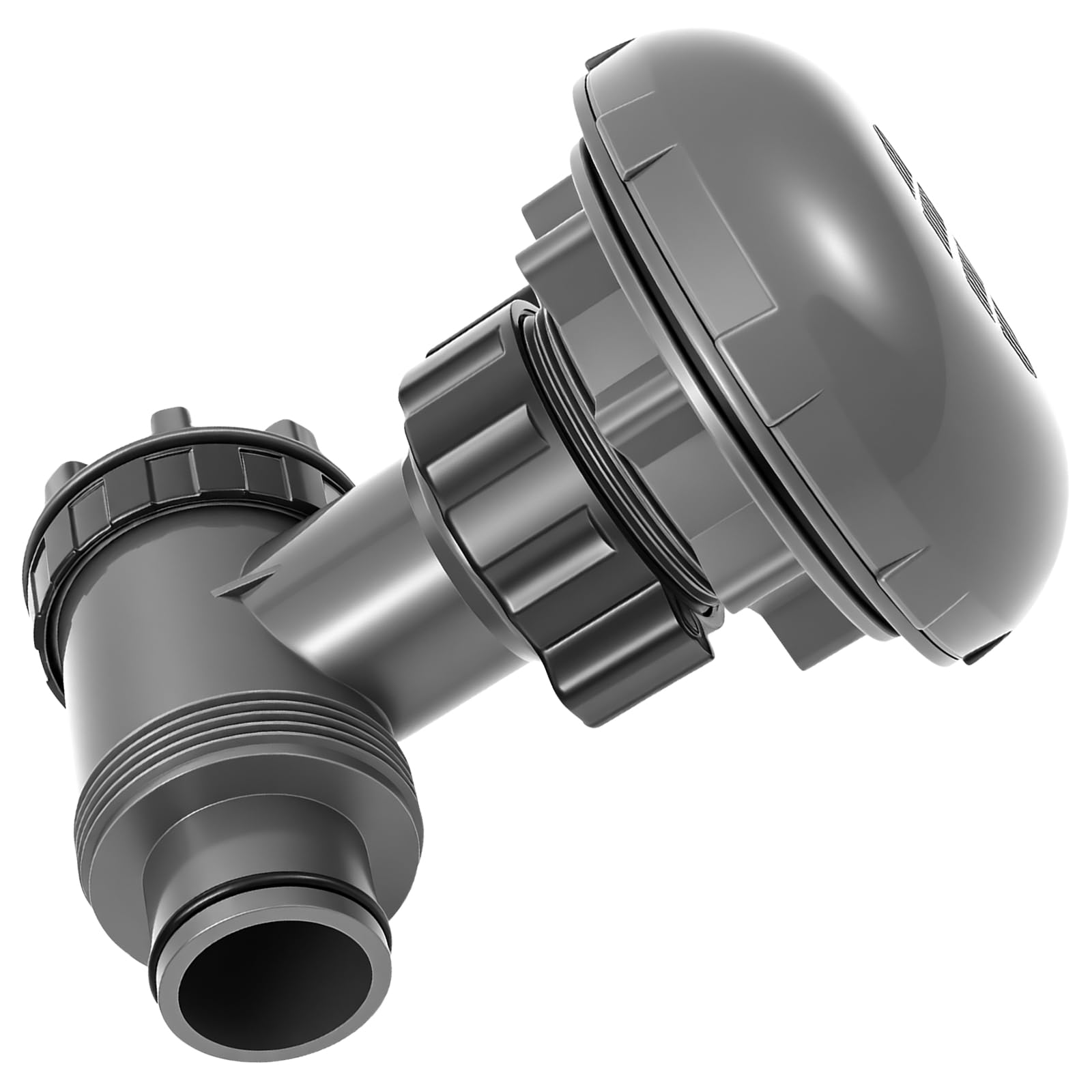 Zhjiutak Grey On/Off Plunger Valve With Strainer For Above-Ground Pool Filter Pump, Adjustment Abs Replacement Part For Pump System Connection