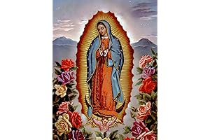 F-CANLAN Round Full Drill Diamond Painting Set 5D DIY Virgin Mary Painting