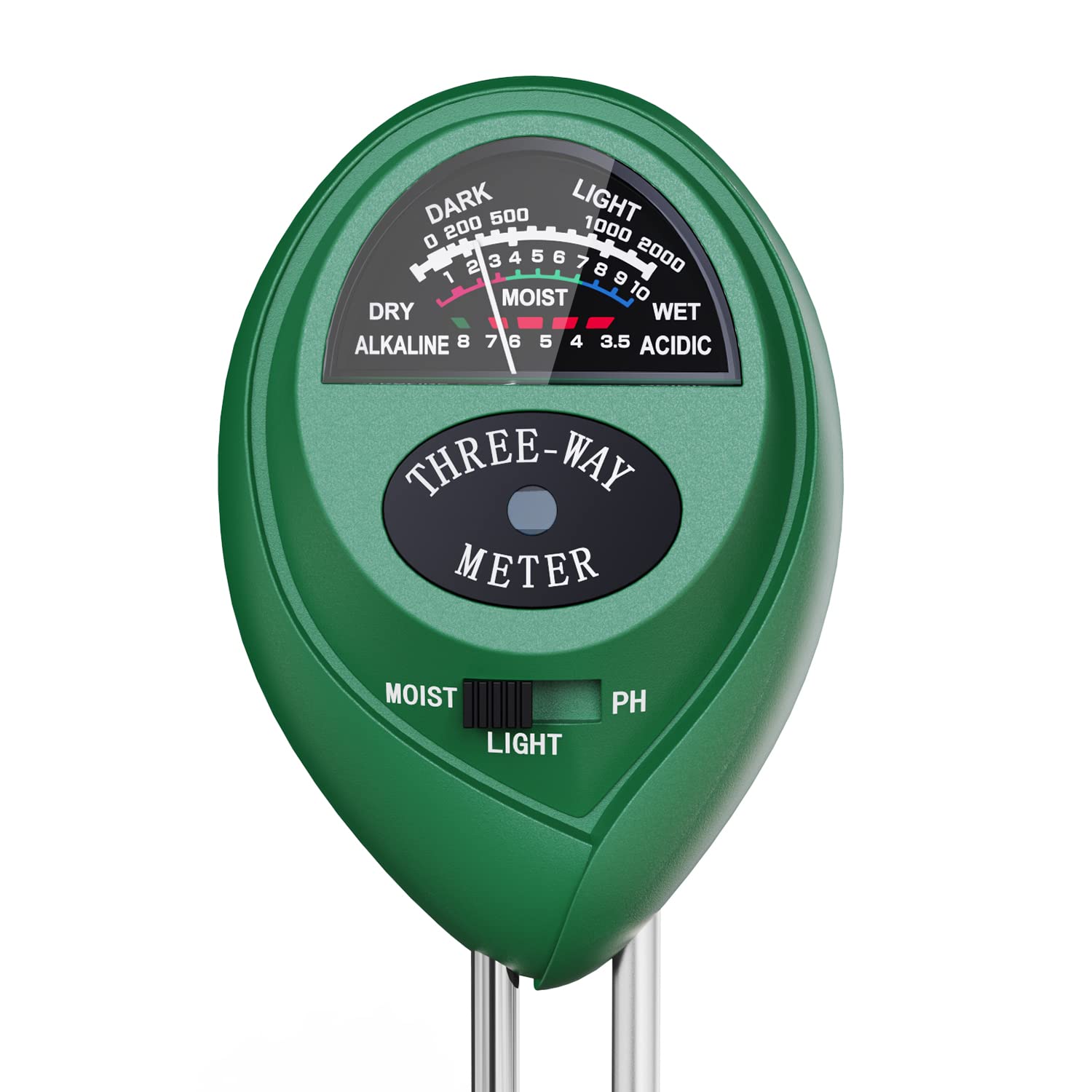 Dr.meter S30 Soil Moisture Meter, Soil PH Moisture Sunlight 3 in 1 Soil Test Kits for Garden