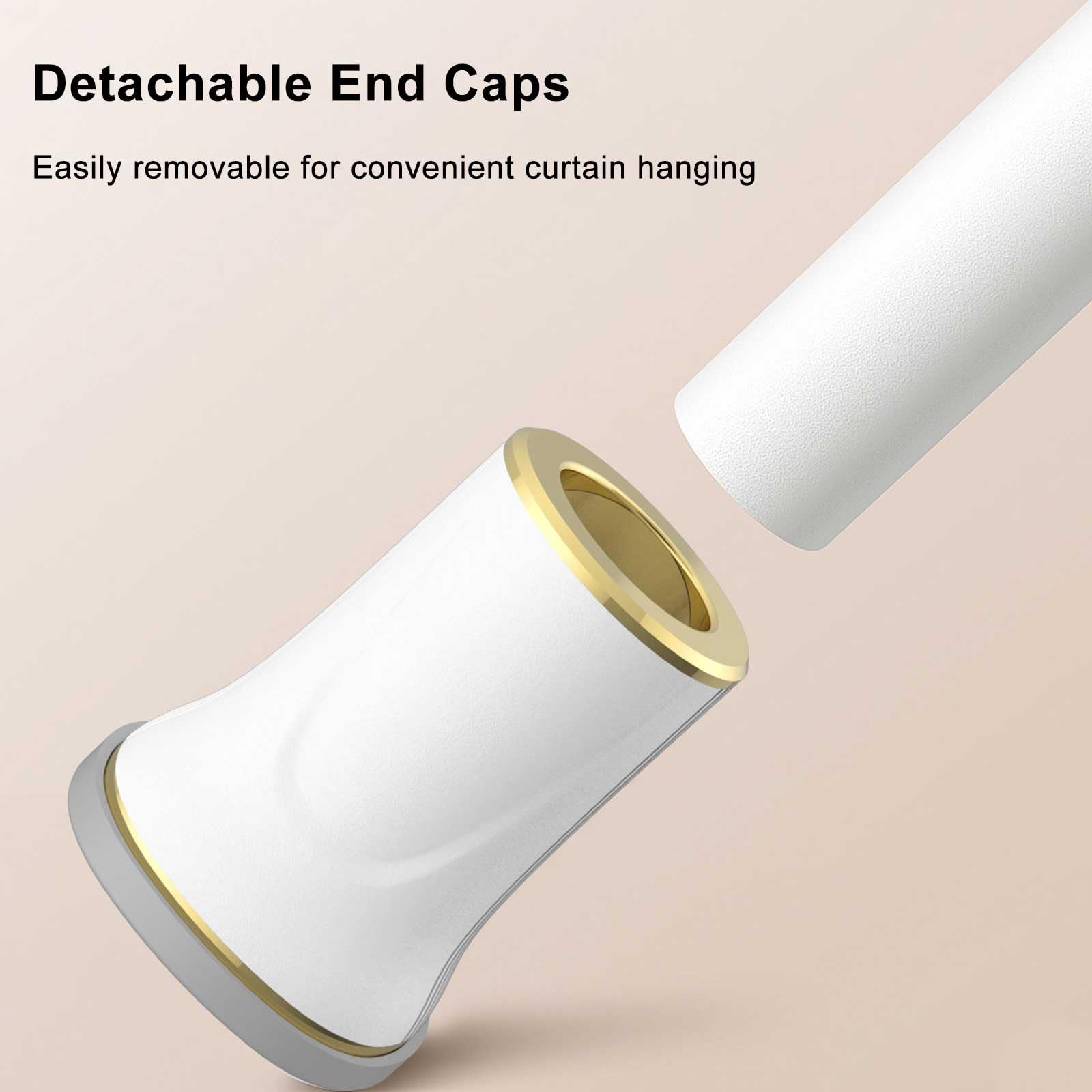 Tringle Rideau Sans Percage Extensible, Tringle de Douche Réglable de 0,7 à 4,7 M, Antirouille pour Salle de Bain, Placard, Fenêtre, Séparation de Pièce(Gray,0.9-1.6m/35-63in)