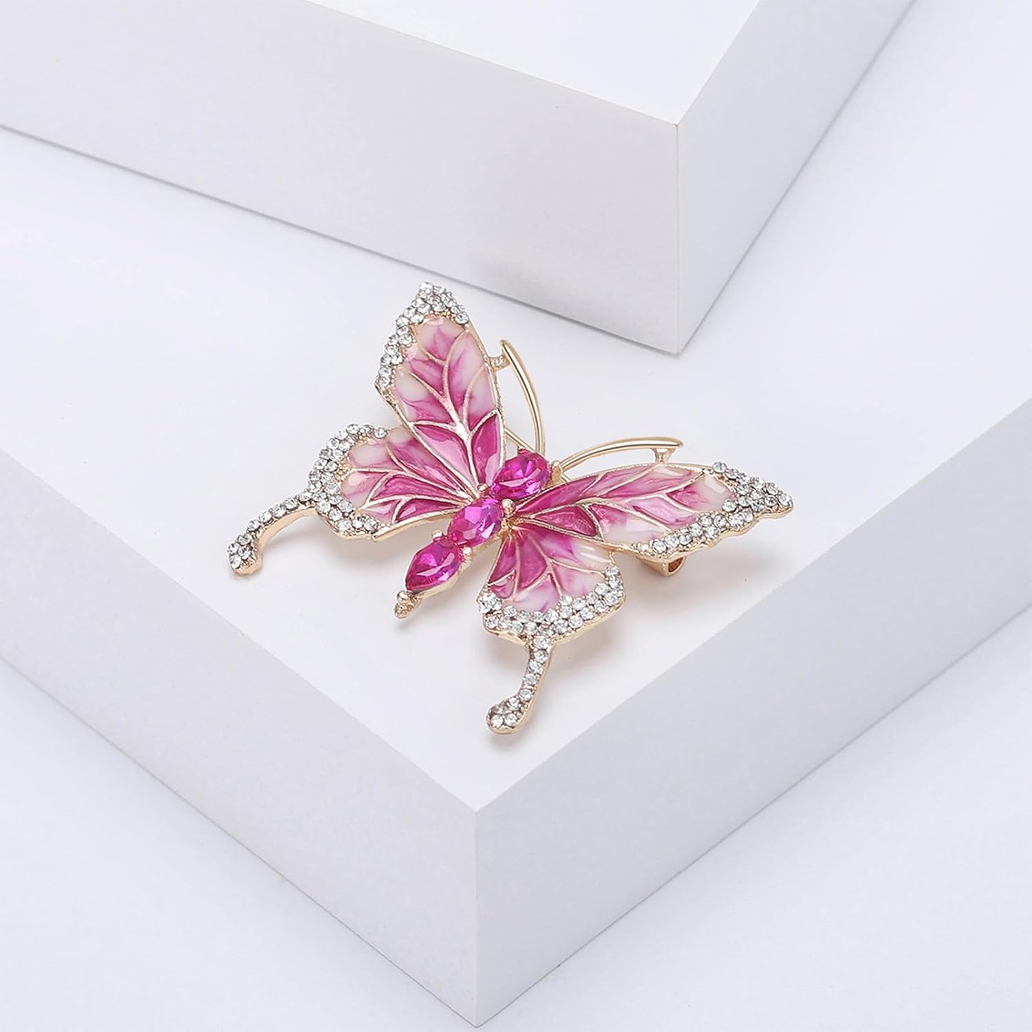 Butterfly Pin Blue Butterfly Brooches and Pins for Women Rhinestone Brooch Sparkly Crystal Accessories for Clothes - Image 5