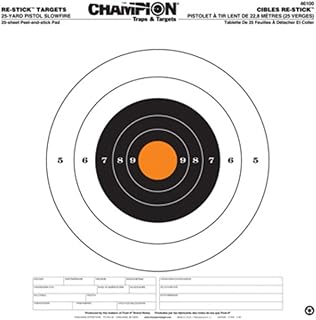 Champion Traps and Targets Re-Stick 25 Yard Pistol Slow File Target (14.5 x 14.5)