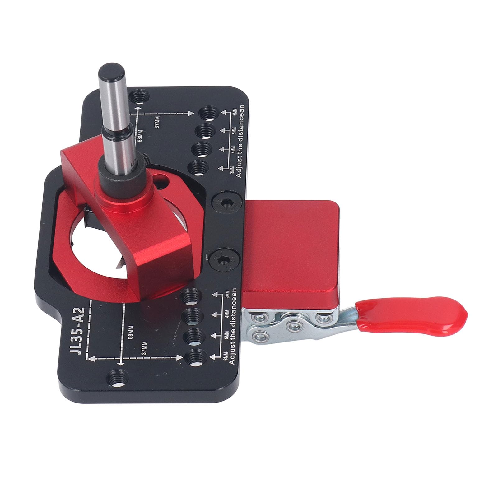 Perforadora de Orificios de Perforación con Plantilla de Bisagra, Plantilla de Bisagra para Gabinete de Aleación de Aluminio, Localizador de Guía de Broca de 35 Mm con Placa de Posicionamiento,