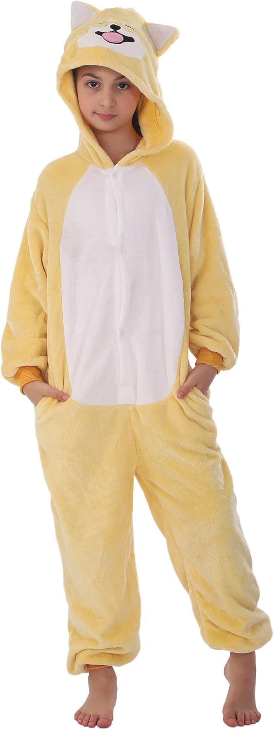 Kids Flannel Onesie Costume Halloween Easter Animal Cosplay for Girls Boys One Piece - Image 9