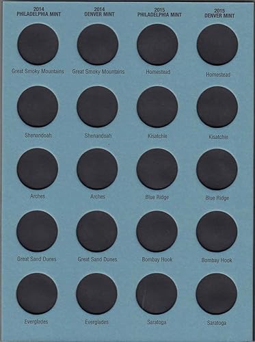 Miniatura 3 de Whitman Carpeta de monedas de cuarto de parques nacionales de Washington de EE. UU. Conjunto de dos volúmenes P & D 2010 - 2021# 2876,2877