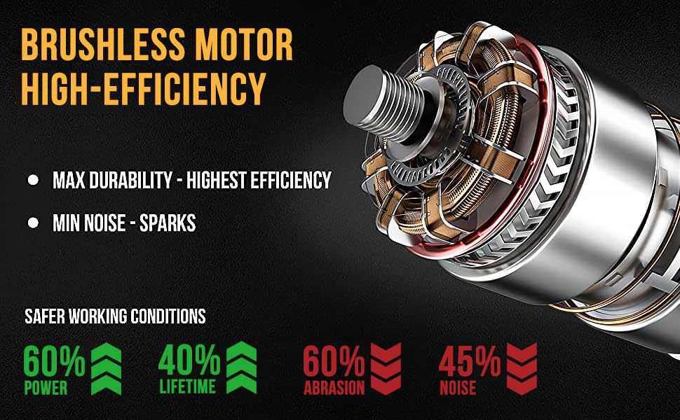 Image of POWERTUFF Brushless 21V Cordless Drill with 2 Batteries, 2 Variable Speed, Fast Charger, 3 /8'' Keyless Chuck And (2.Ah) 2 Lithium Power Batteries