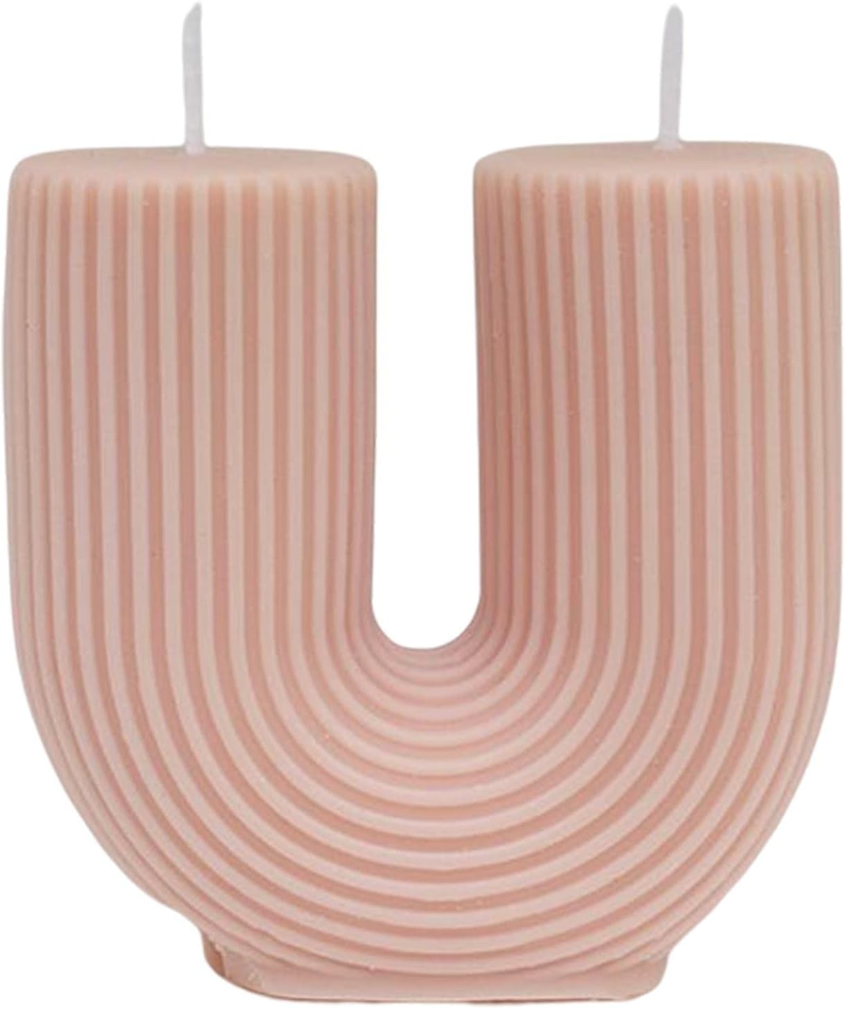 U Shaped Ribbed Decorative Candle, Arch Candle, Home Décor Candle